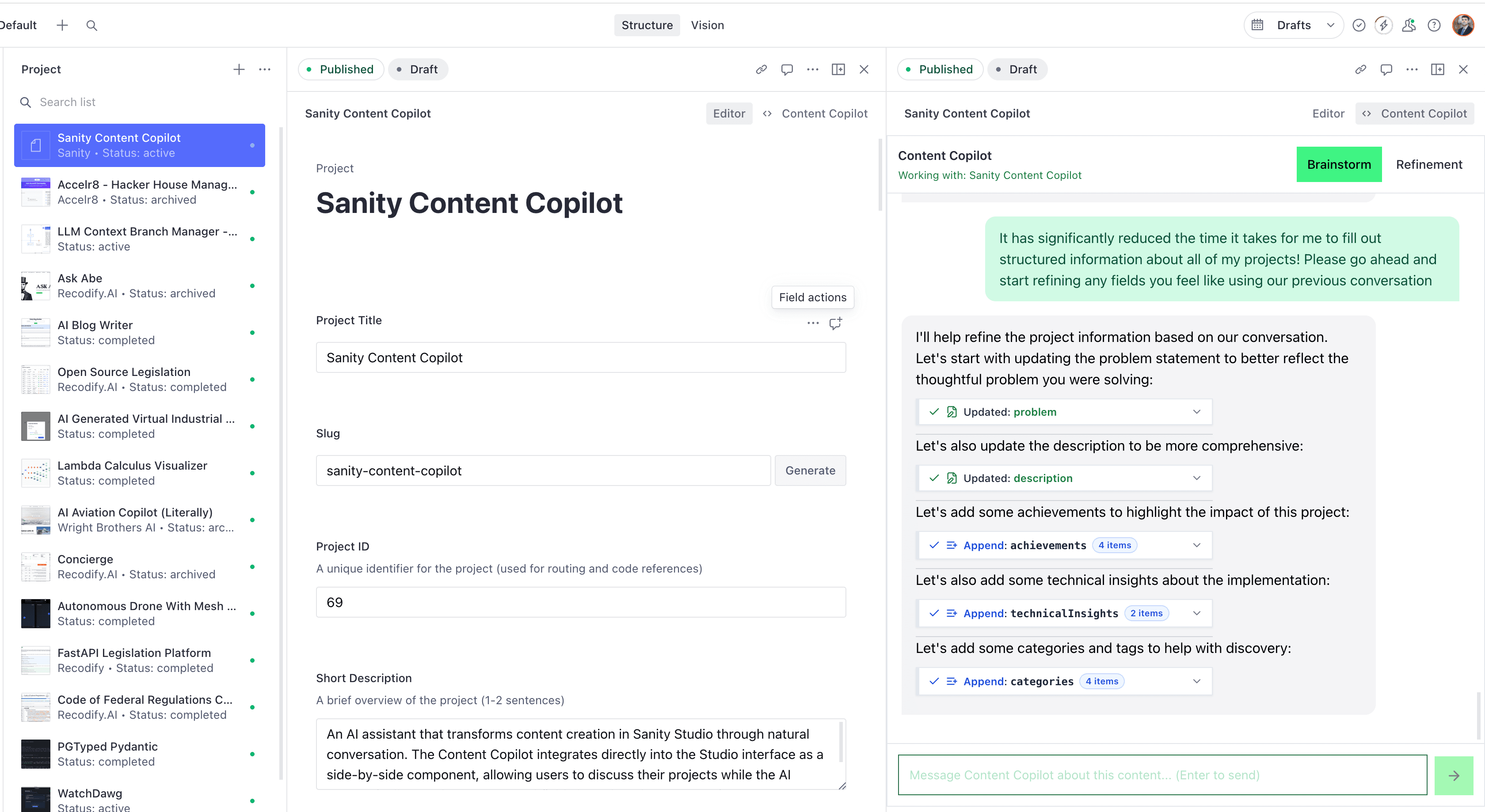 Sanity Content Copilot